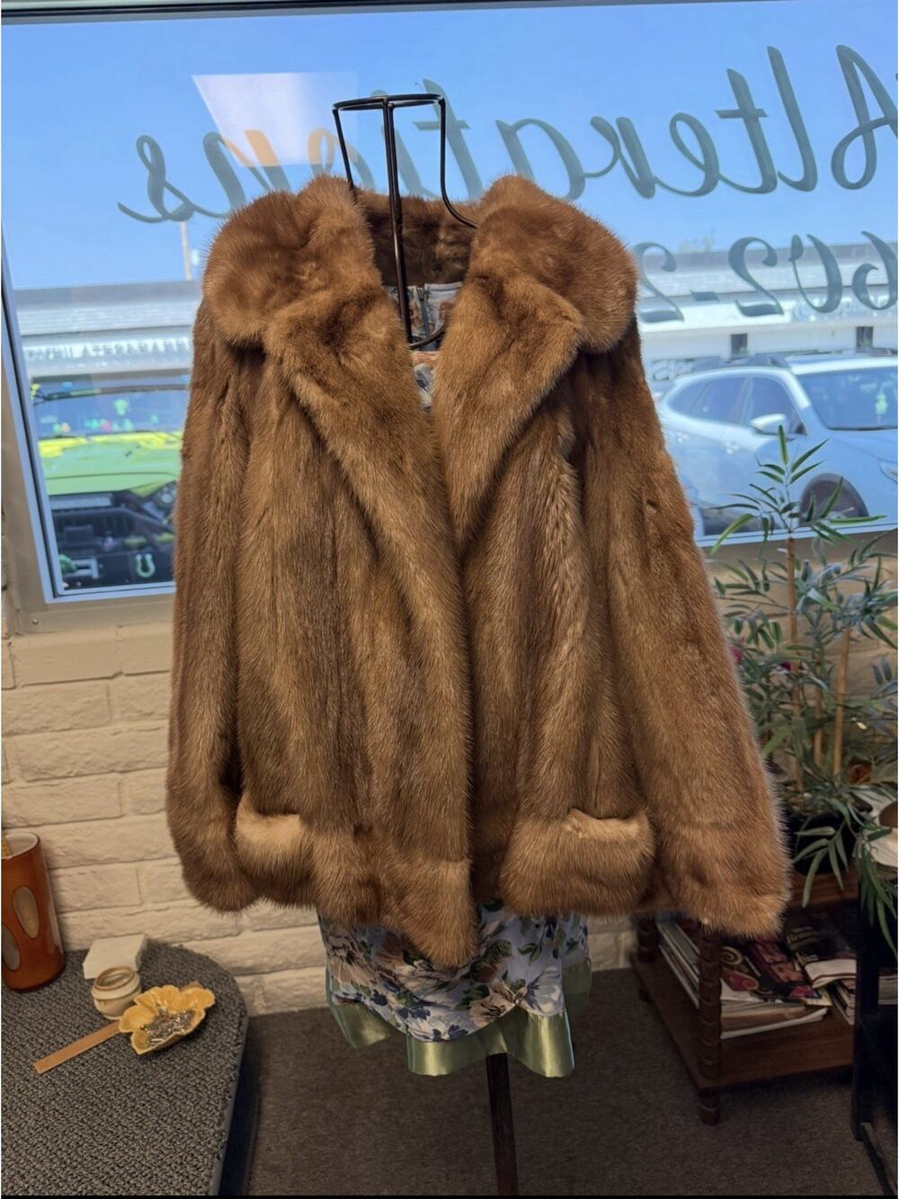 Genuine Brown Fur Coat Vintage Purchased in Germany 1980s